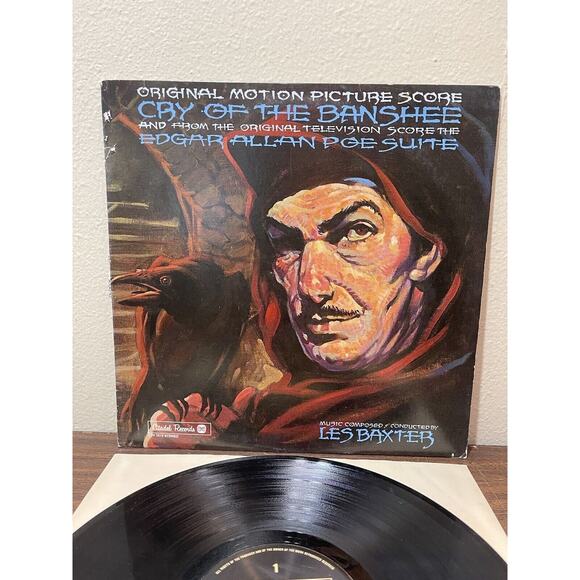 Cry Of The Banshee Soundtrack Edgar Allan Poe Suite Score Vinyl LP Les Baxter G+ - Picture 1 of 7